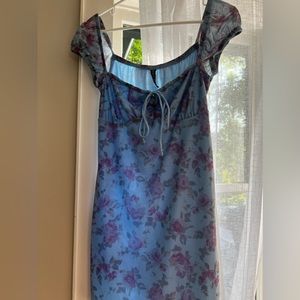 Bigail Mini Dress in Rosa Powder Blue